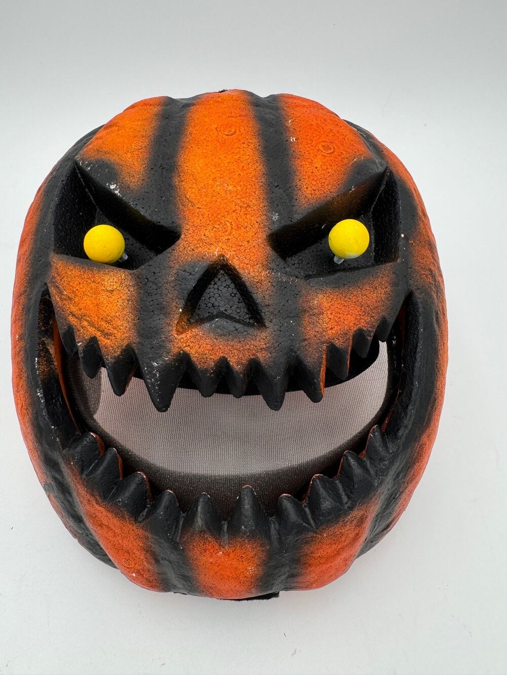 Halloween Costume Scary Pumpkin Mask Jack-O-Lantern Styrofoam Jiggle Eyes